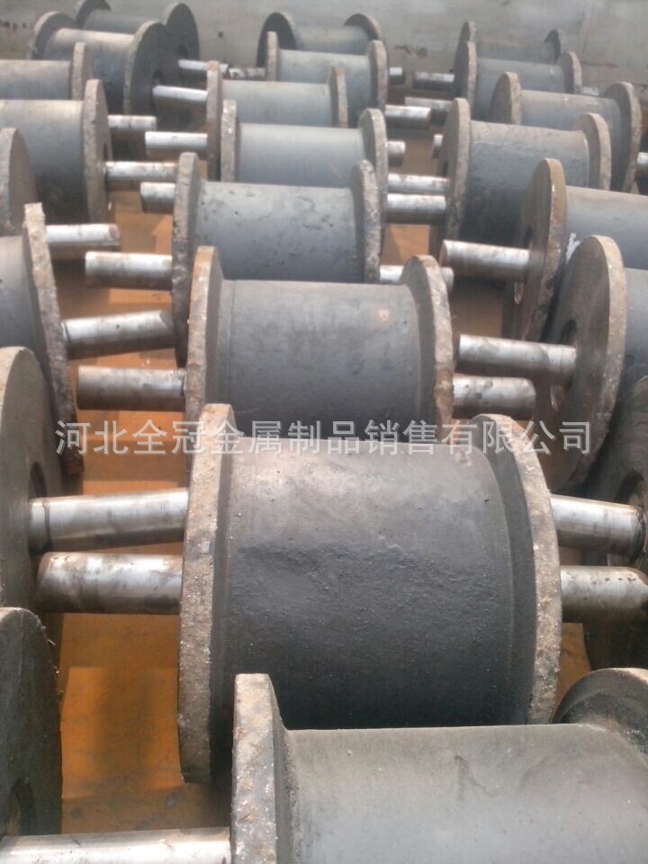 铸钢地滚 铸钢地轮 地滚轮 轨道拖绳轮 钢丝绳地轮 型号齐全