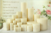 Classic ivory white cylindrical smoke, odorless wedding candle hotel Church Church Christmas Western Restaurant Home Candle Swing