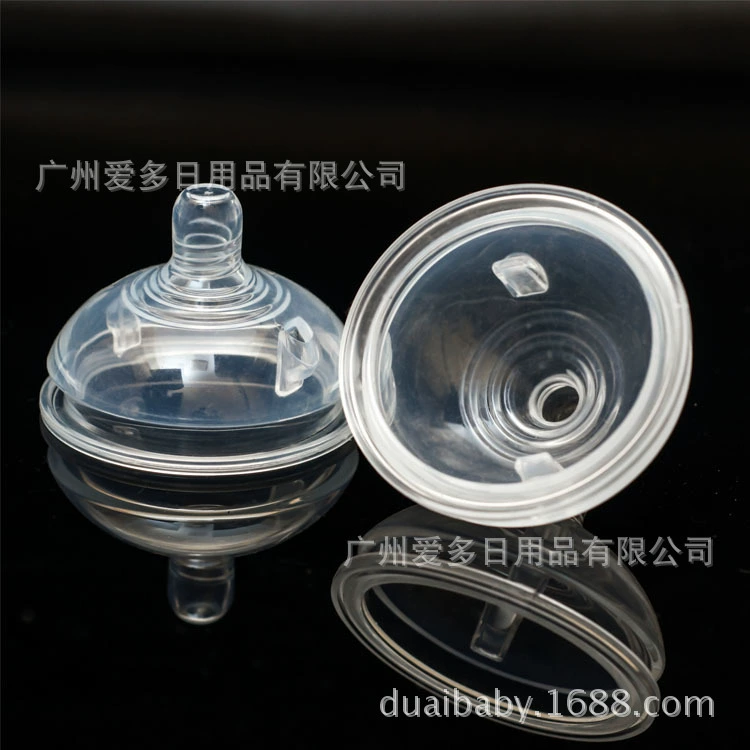 Frosted wide-mouth spiral nipple with reinforced shape not easy to suck and bite