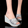 Nail sequins, slippers, footwear, high non-slip slide platform for leisure, 2020