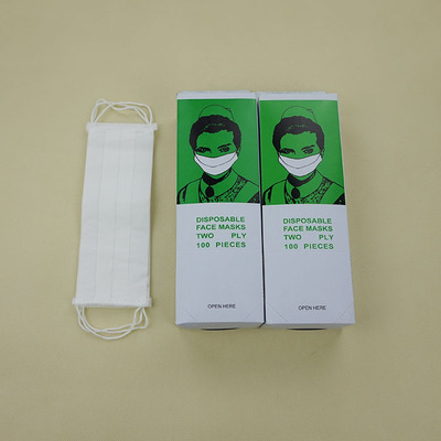 進口木漿原料壹次性紙口罩 雙層高質量防塵口罩
