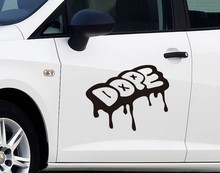 D-398个性创意车贴 DOPE可爱搞笑车身贴 汽车装饰用品 防水贴纸