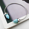 Fashionable jewelry, marble bullet, turquoise bracelet, European style, simple and elegant design, wholesale