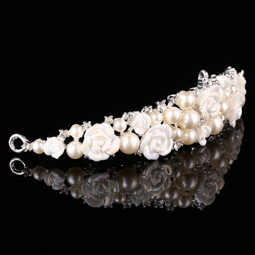 Hairpin hair clip hair accessories for women wedding ceramic headdress Niang crown alloy accessories crown water drill hair band crown