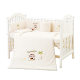 Colored Cotton Baby Bedding Seven-piece Set Removable and Washable Baby Bedding Kit Cotton Newborn Quilt Bed