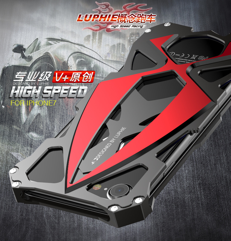 Luphie Roadster Sports Car Luxury Aluminum Metal Case Cover for Apple iPhone 7 Plus & iPhone 7