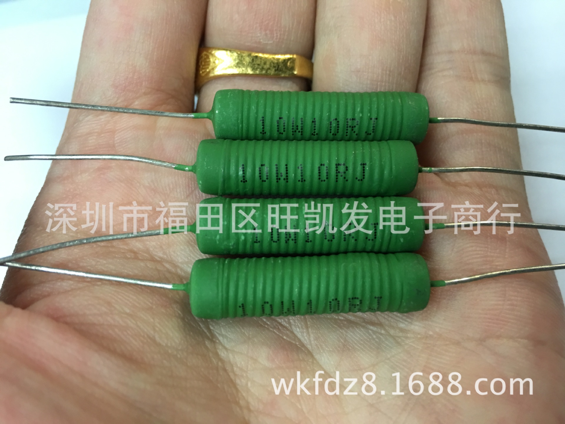 绿色绕线电阻10W 10R J 厂家直销