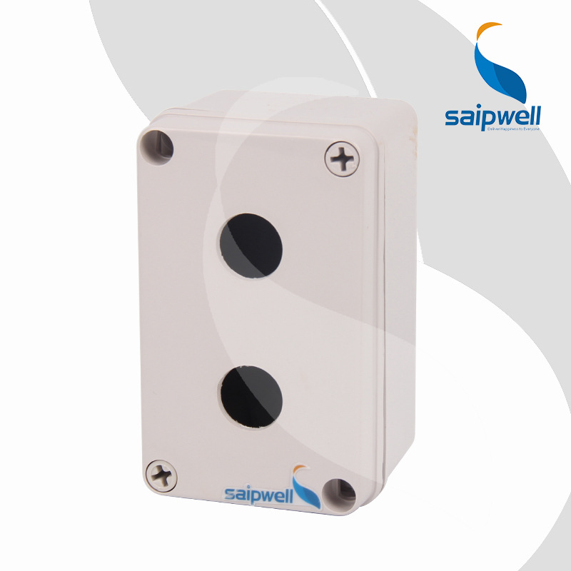 赛普直销两孔按钮盒 塑料开关盒SA-2W-0813 户外防水按钮盒