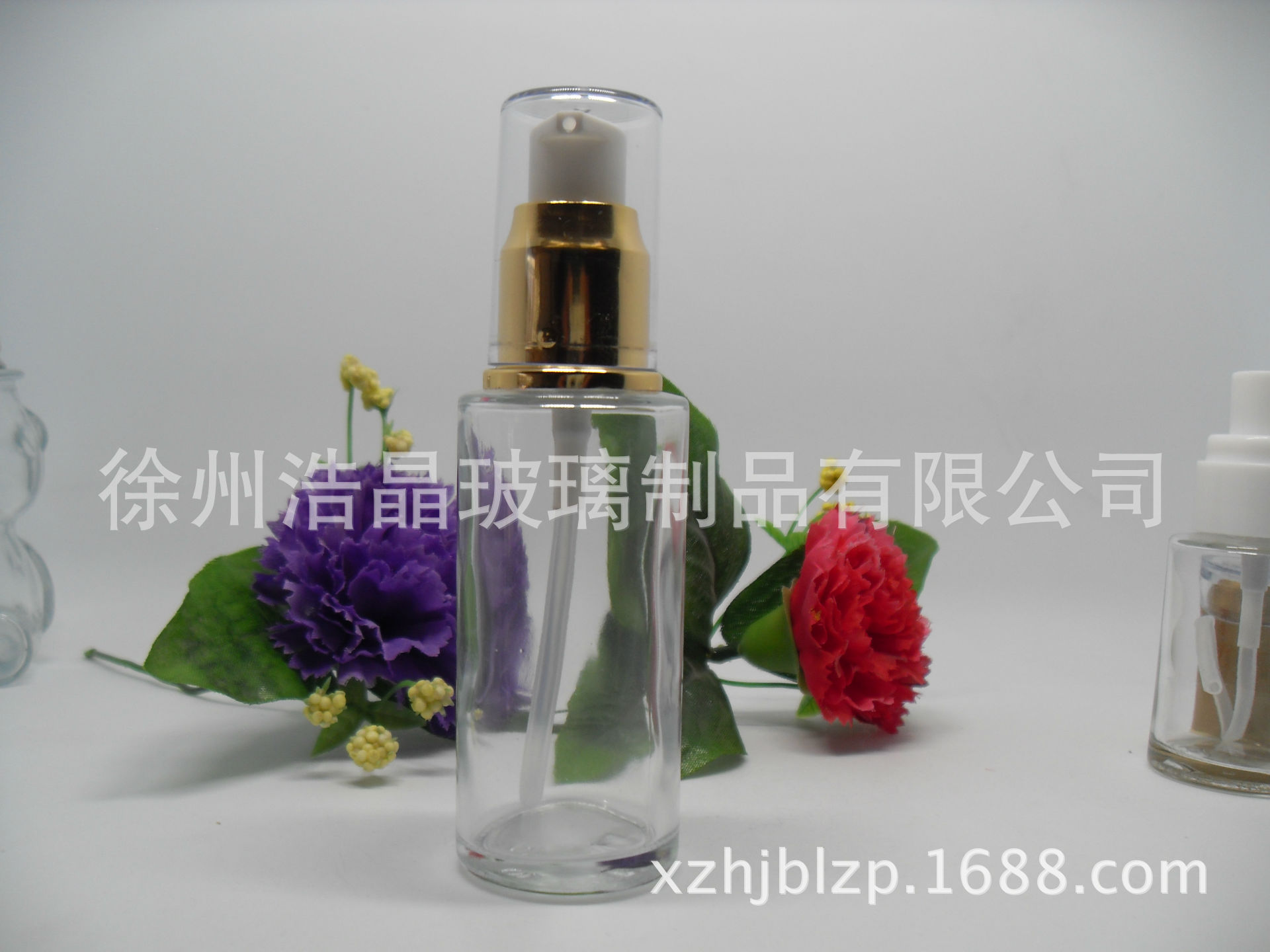 按压分装瓶 按压瓶 空瓶玻璃按压瓶 洗甲水按压瓶乳液瓶化妆品瓶