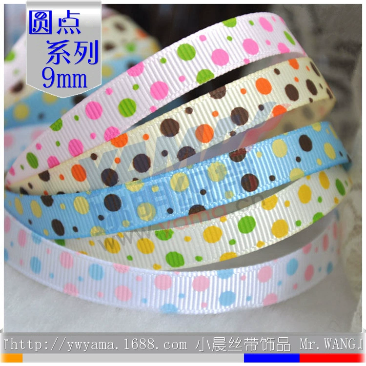 Шнуры Yiwu Yaoming Резинка Оптовая Diy бант для волос одежда и аксессуары для домашних животных печать точек цвета Rib