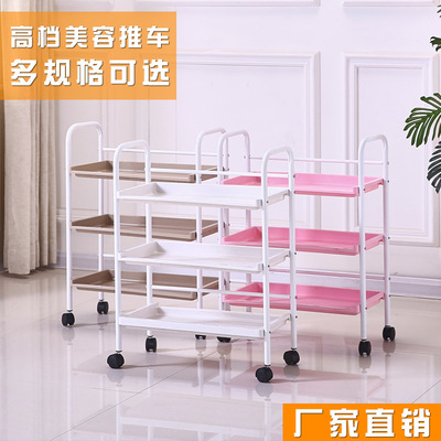 落地置物架_美容美甲小推车塑料美发工具车卫