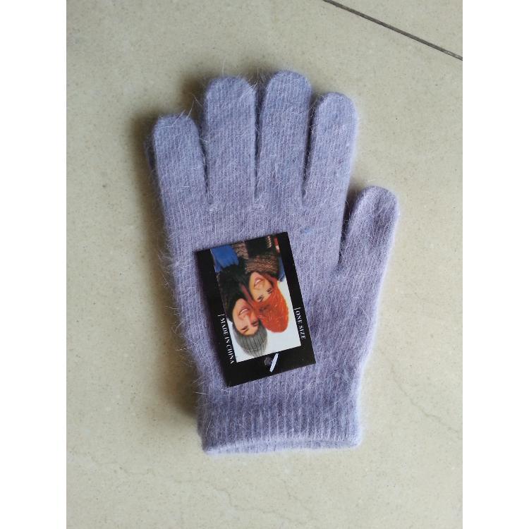 Guantes de punto de fábrica pequeña al por mayor de lana de conejo guantes de niña suave guantes mágicos se pueden personalizar con fotos