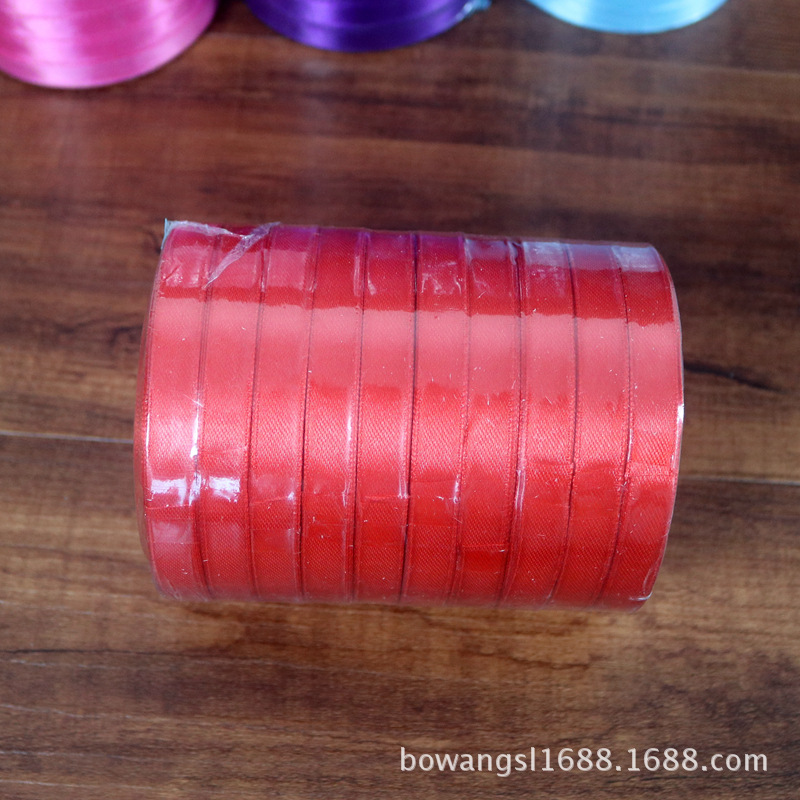 Yiwu venta al por mayor 1cm cinta regalo flor embalaje pastel hornear decoración cinta DIY casual multicolor