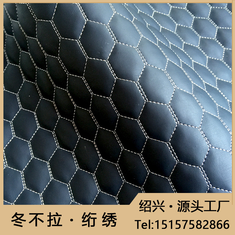 工厂  专业汽车皮革坐垫箱包绗绣加工 电脑多头绗缝裥棉复合海绵