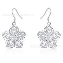 金石湖首饰银饰厂价直批韩版时尚潮流复古花耳环外贸热销wish货源