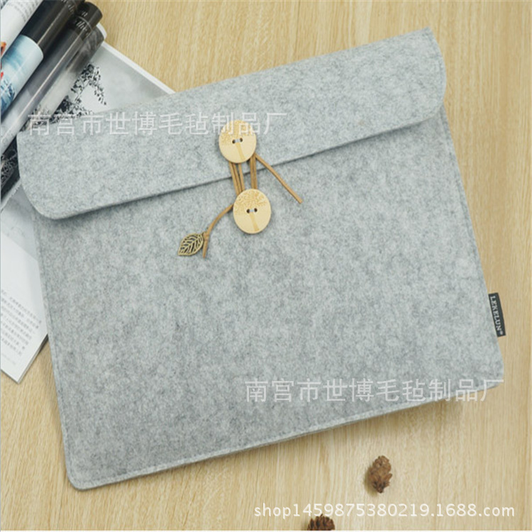 供应平板毛毡手提包 加厚防摔毛毡手提包厂家批发毛毡手提电脑包