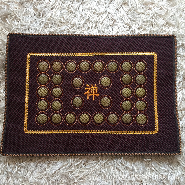 厂家直供 天然玉石枕帘 岫玉枕垫 夏凉玉石枕巾玉石枕头