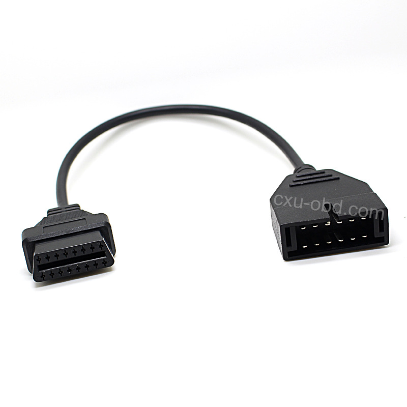 高质量 GM 12pin to 16Pin connector 12 pin 通用大宇诊断连