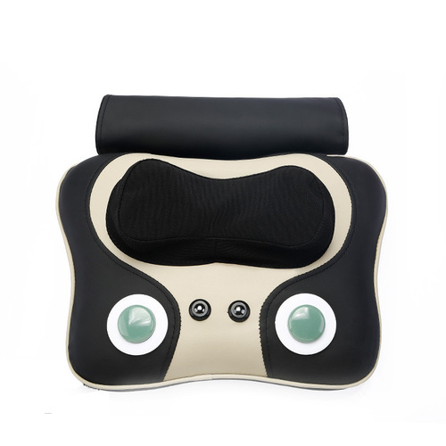 Electric Heating Waist, Neck, and Shoulder Warm Jade Massage Cushion, Dual-Purpose Car Home Massager for Full-Body Kneading and Tapping, One Piece Drop Shipping