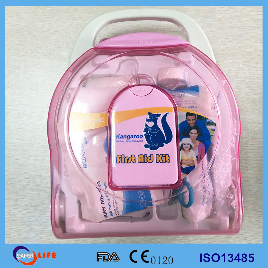 促销礼品透明美观abs塑料家庭防护箱 手提挂墙两用美观家庭应急箱