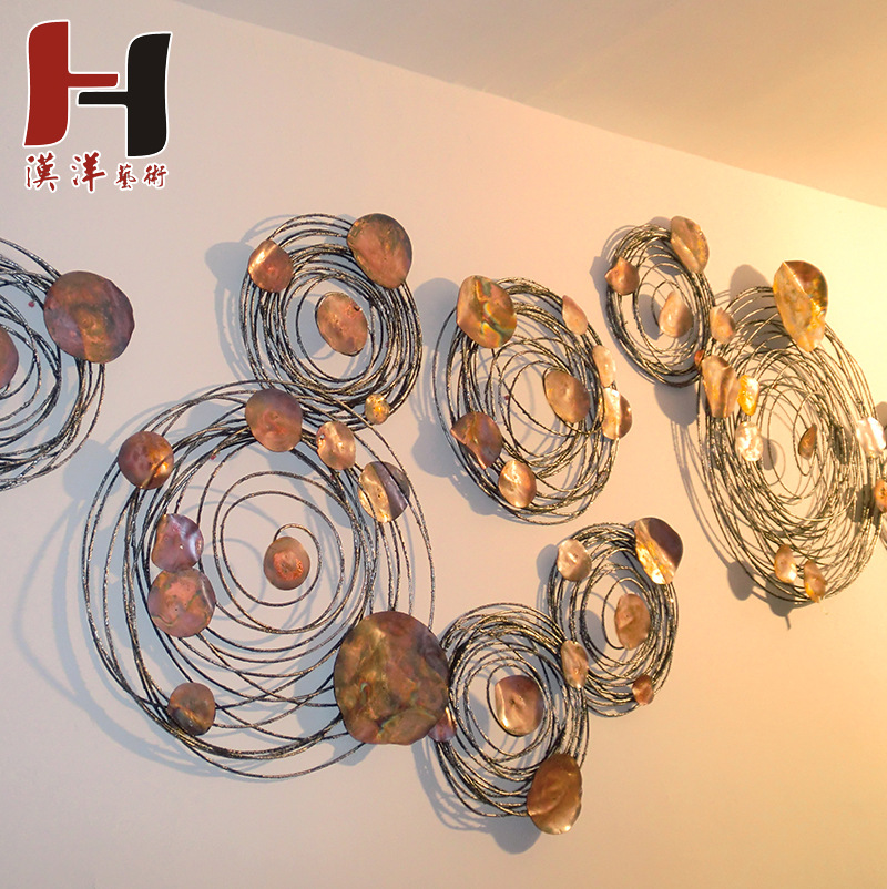 酒店会所装饰品壁饰 创意不锈钢铁艺墙上配饰 室内壁挂工艺品批发