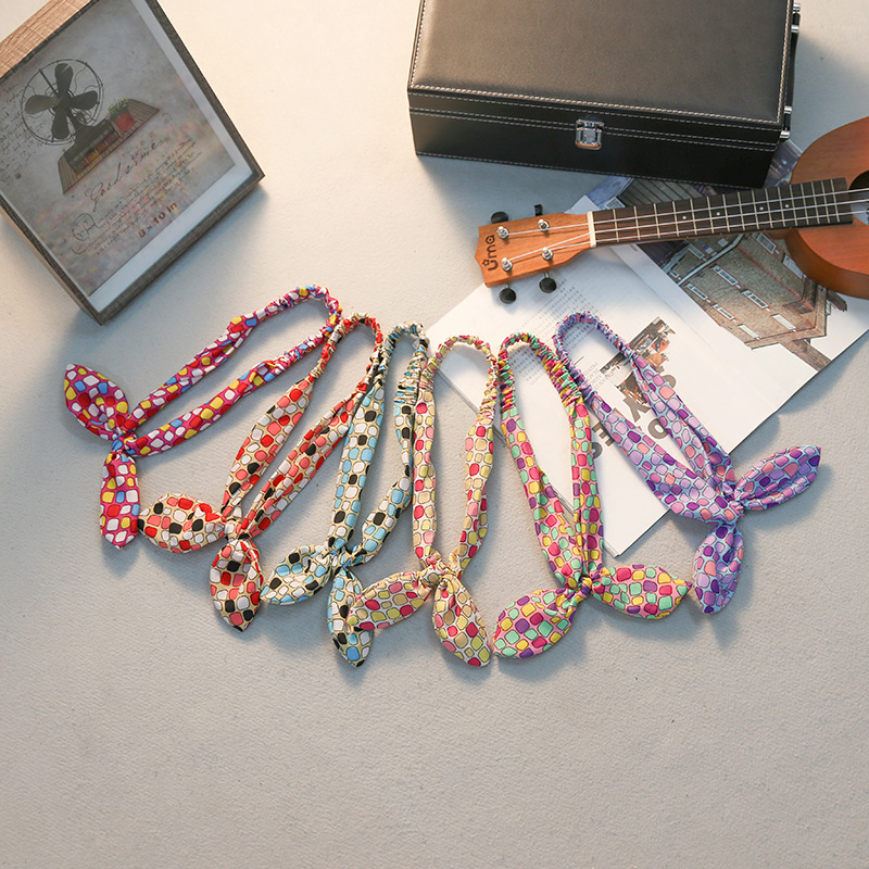 韩版兔耳朵发绳韩国头饰新款 发饰发圈发带 2元店头花地摊热卖品