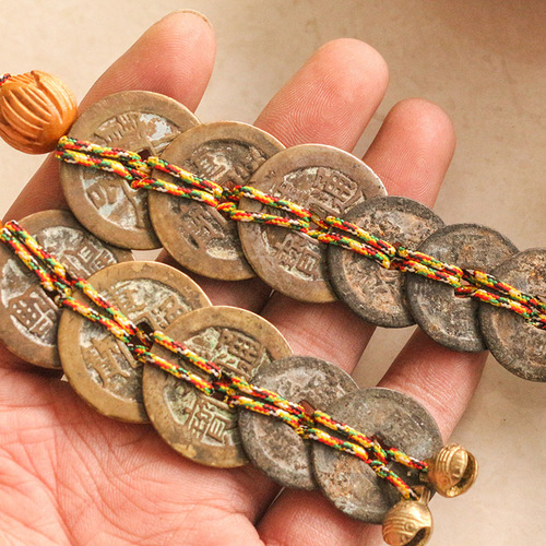 Qing Dynasty Five Emperors' Coins Six Emperors' Coins Copper Coin Pendant Ancient Coins Home Decor Living Room Entrance Good Luck Charm