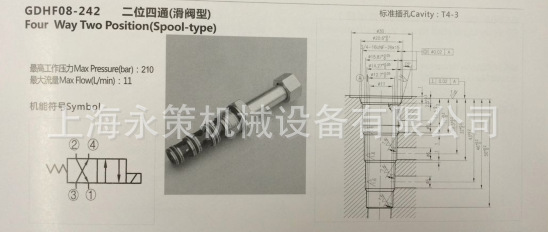 GDHF08-242 插装阀  液压阀AC220V 同步阀 组合阀 插装式电磁阀