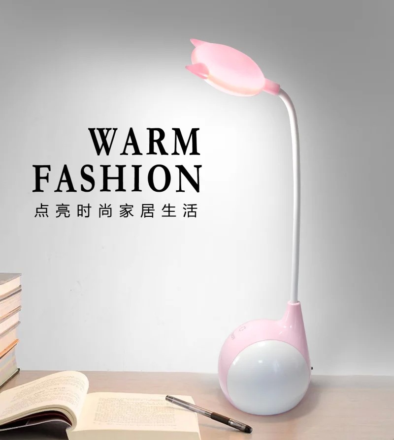 LED创意小台灯 儿童学习护眼台灯 USB充电式卧室床头灯阅读led灯|ru
