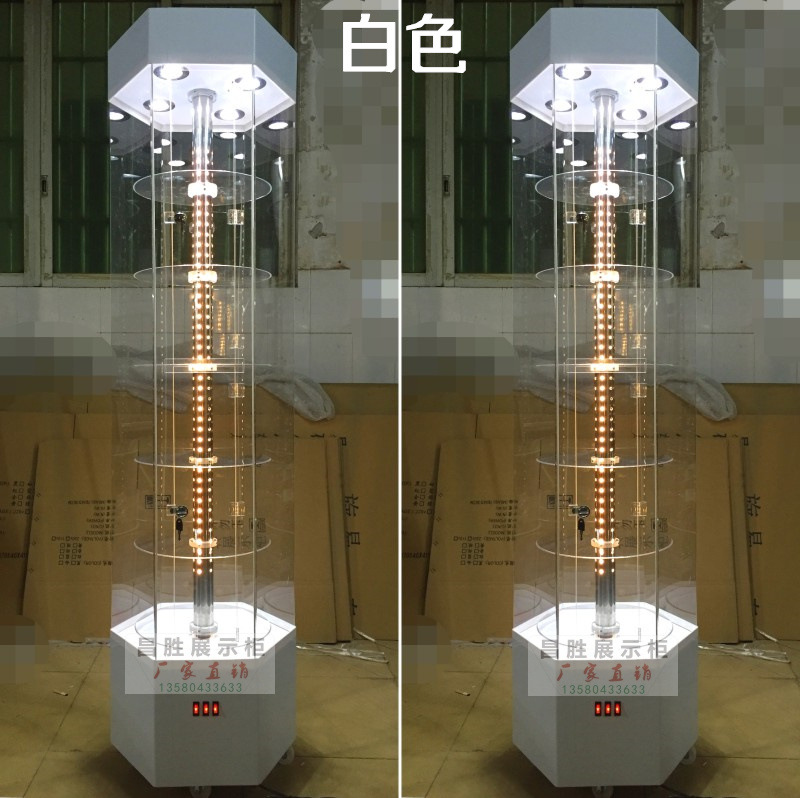 包包架展示架美容院产品化妆品饰品手表旋转展柜亚克力展示柜落地
