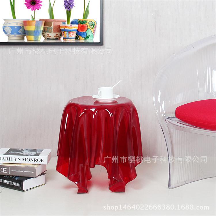 广州厂家市简欧亚克力透明梦幻创意个性边几茶几小圆桌角几