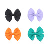 Small hair accessory, headband with bow, hairgrip, European style, polyester, 19 colors