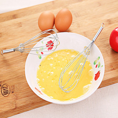 Stainless steel manual egg whisk, kitchen hand egg beater, home cream butter and dough mixer