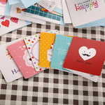 Творческий корейский мультики поздравительные открытки ребенок благословение карта танабата день святого валентина поздравительные открытки маленькие карты кусок конверт