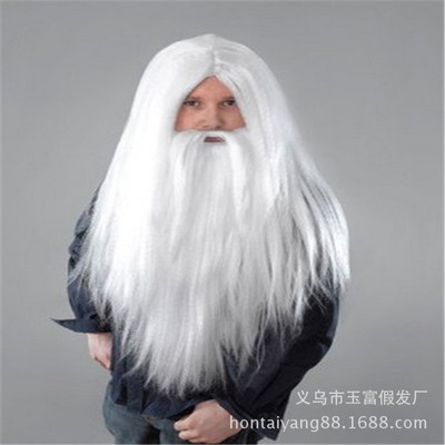 Christmas Santa Claus Beard Wig Halloween the elderly Wig Christmas Wig beard suit Foreign trade