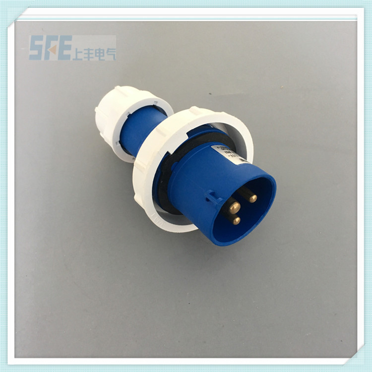 上丰电气 二代防水工业插头插座 32A IP67 220v 3孔  SFN-0232