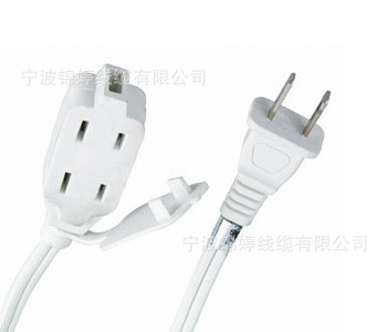 UL美规电源分支器5-15P/5-15R美式延长线美标插头透明带指示灯