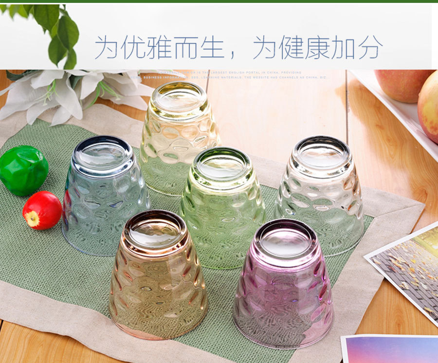 雨点玻璃杯碗六件套_03