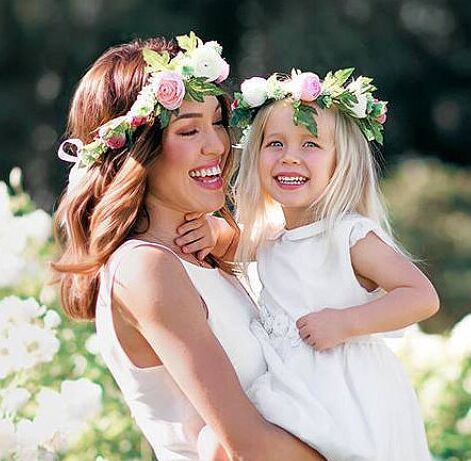 2019 Mother And Kids Flower Headbands Party Wedding Garland Floral