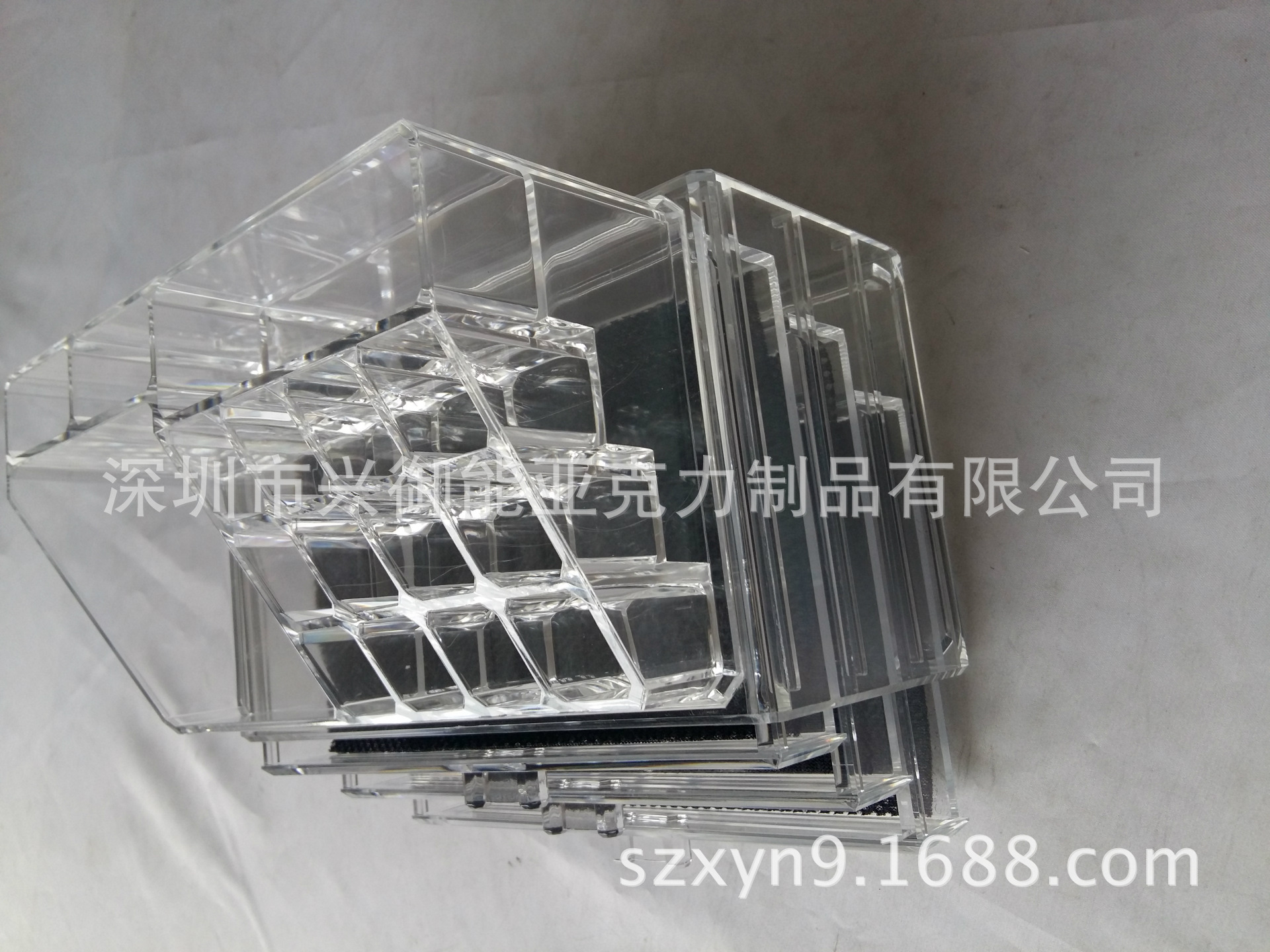 亚克力展示盒  有机玻璃化妆品展示收纳盒 口红展示架