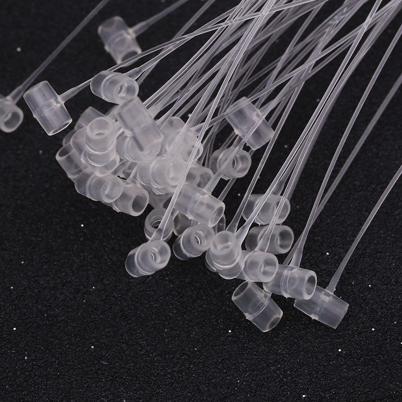 扁头手穿针子母扣不露头 服装吊牌吊绳线塑料透明手穿线货源批发