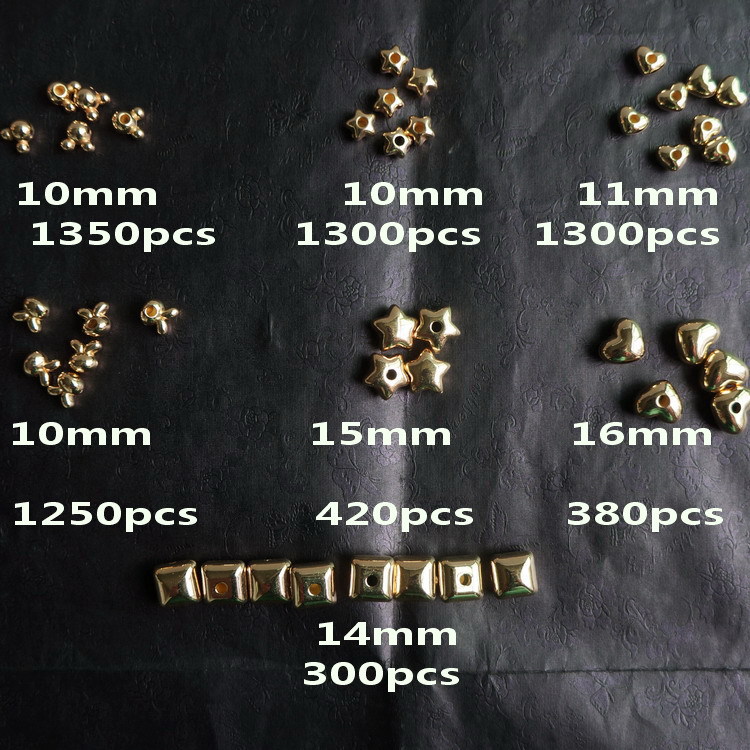 Factory direct sales of single-hole irregular-shaped hair band and hair rope accessories, as well as wholesale of heart-shaped electroplated bead hair accessory accessories detail image 3