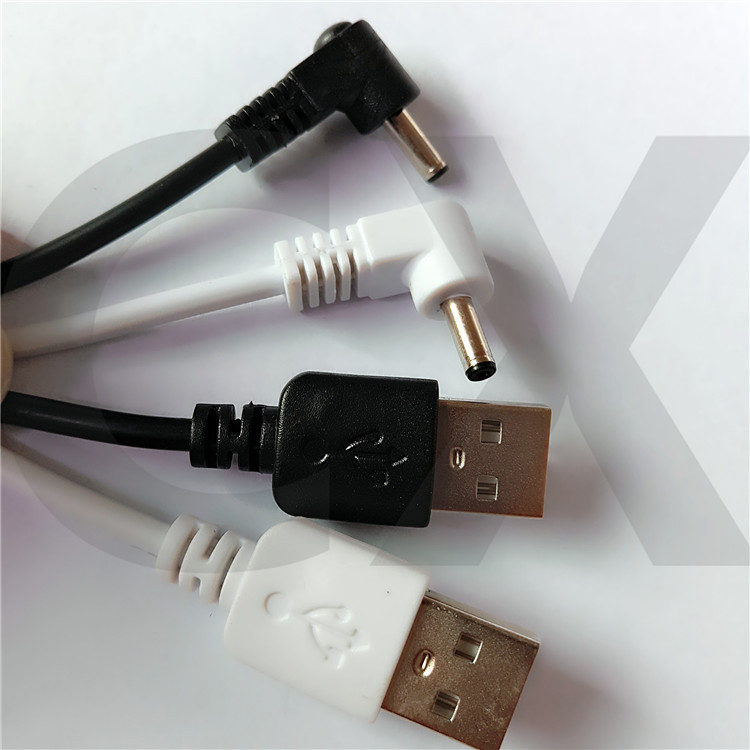 供应90度弯头dc线USb转3.5dc弯头线 适用路由器 小风扇纯铜