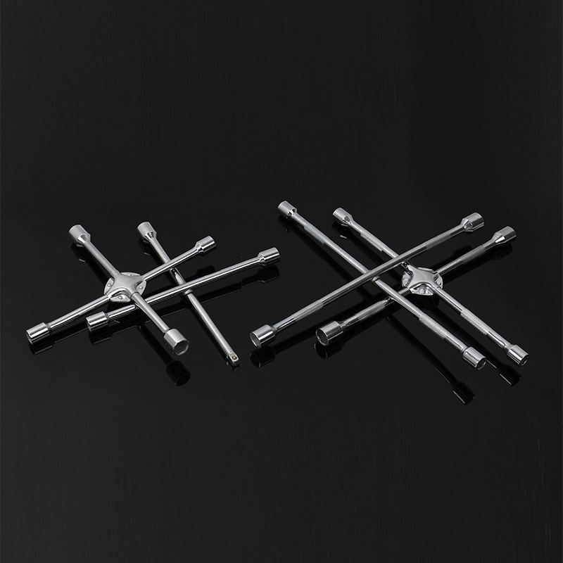 Llave de Tubo Hexagonal Forjada del Fabricante, Herramientas Manuales para Reparación de Automóviles, Llave Cruzada Plegable, Llave Cruzada para Neumáticos