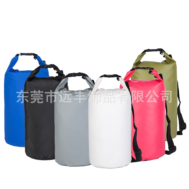 小号5L单肩防水桶袋 PVC夹网布防水包 户外野营漂流溯溪防水袋-阿里巴巴