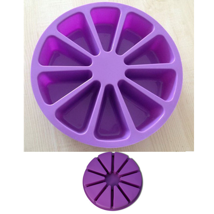 硅胶蛋糕模圆10孔司康蛋糕模 烘焙模 西瓜蛋糕模 桔子形披萨盘