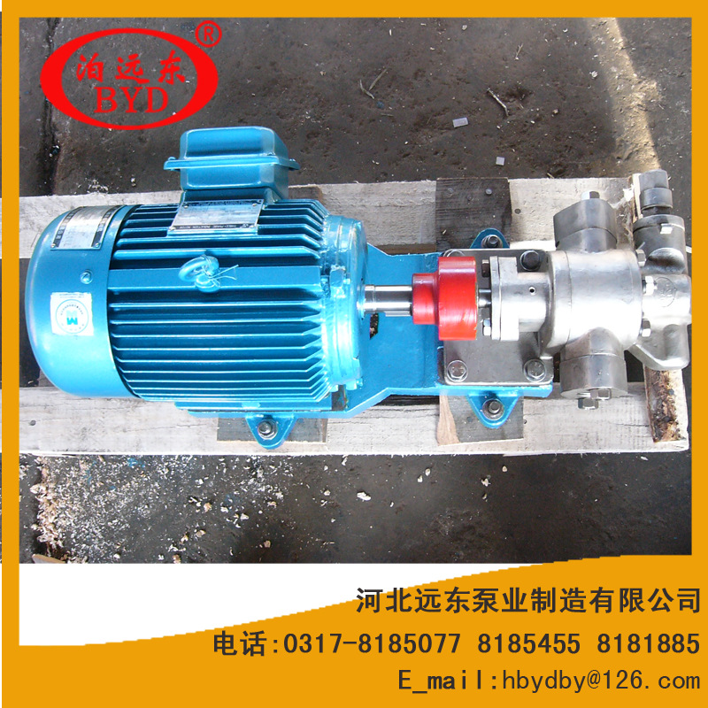 供应KCB18.3 不锈钢齿轮泵 可输送花生油流量1.1m3/h