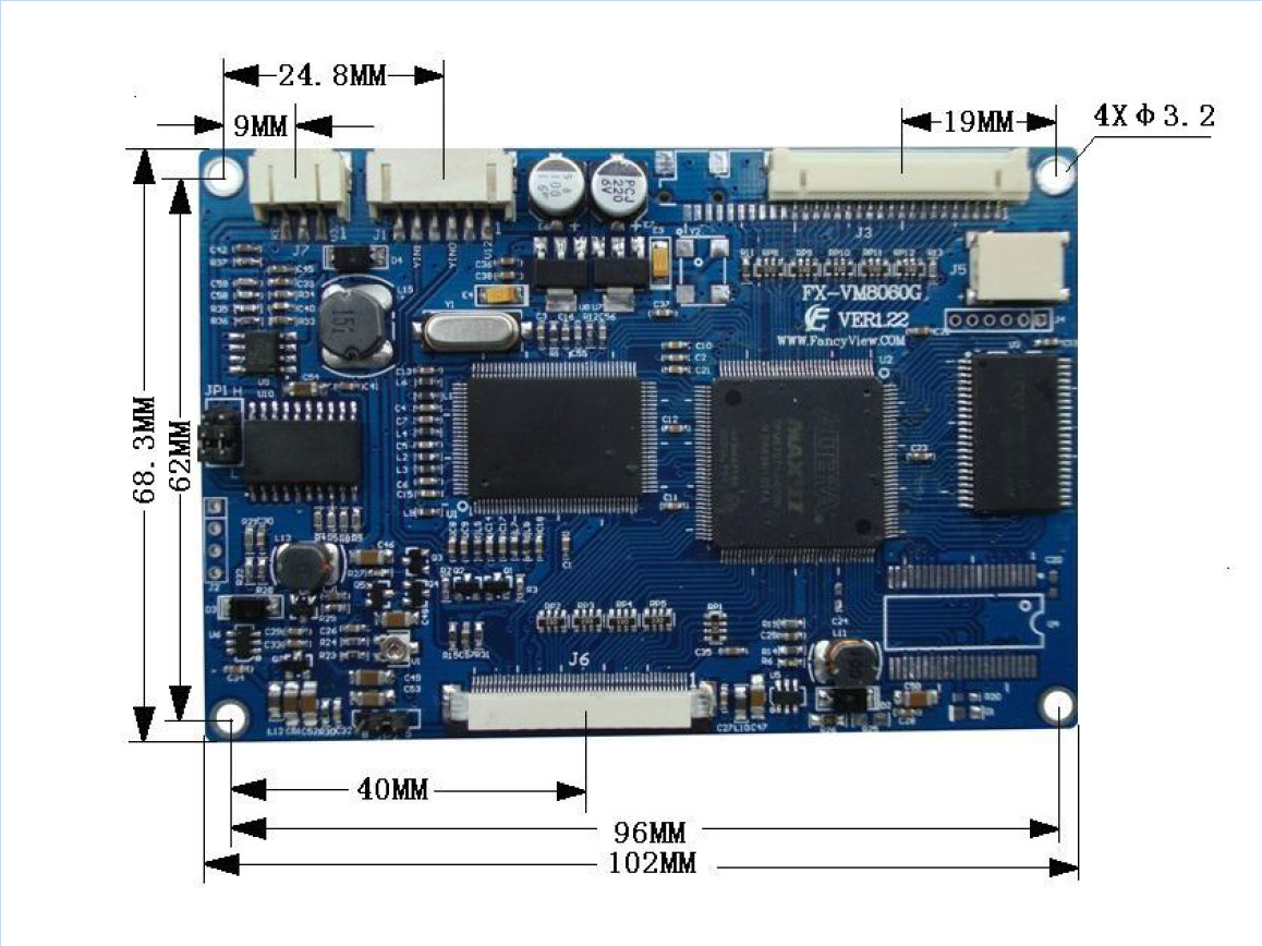 7寸控制板尺寸图