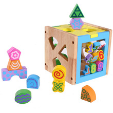 儿童形状配对数字屋智慧屋智力盒宝宝益智玩具1-7岁多孔配对游戏