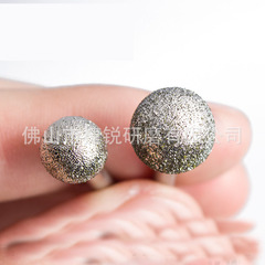 Wholesale Spherical Emery Grinding Heads, Round Electric Grinder Tips for Jade Carving & Raw Stone Peeling, Fine Sanding Rod Tips